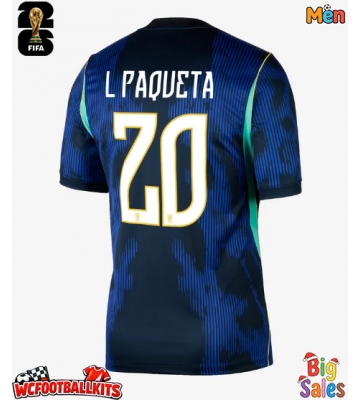 Brazil Lucas Paqueta #20 Replica Away Stadium Shirt World Cup 2026 Short Sleeve